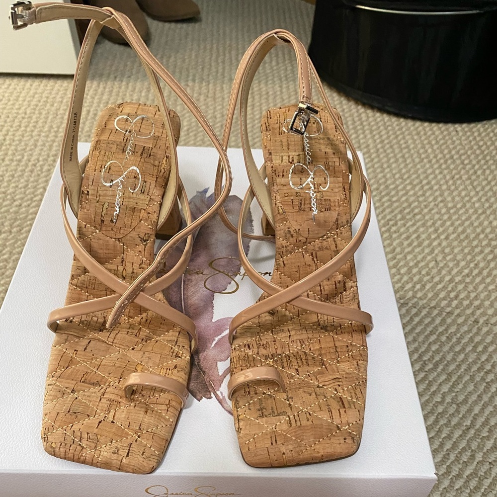 Tan strap sandals